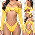 2 piece yellow swimsuit